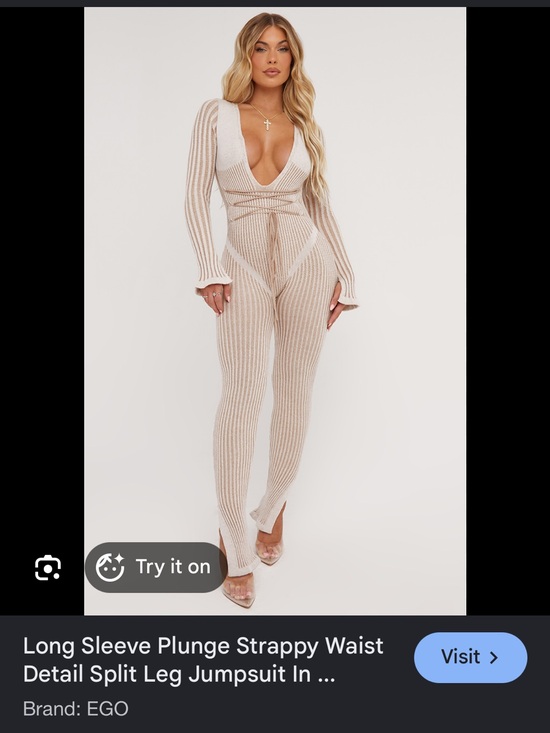 EGO Pants - NWT EGO LONG SLEEVE PLUNGE JUMPSUIT